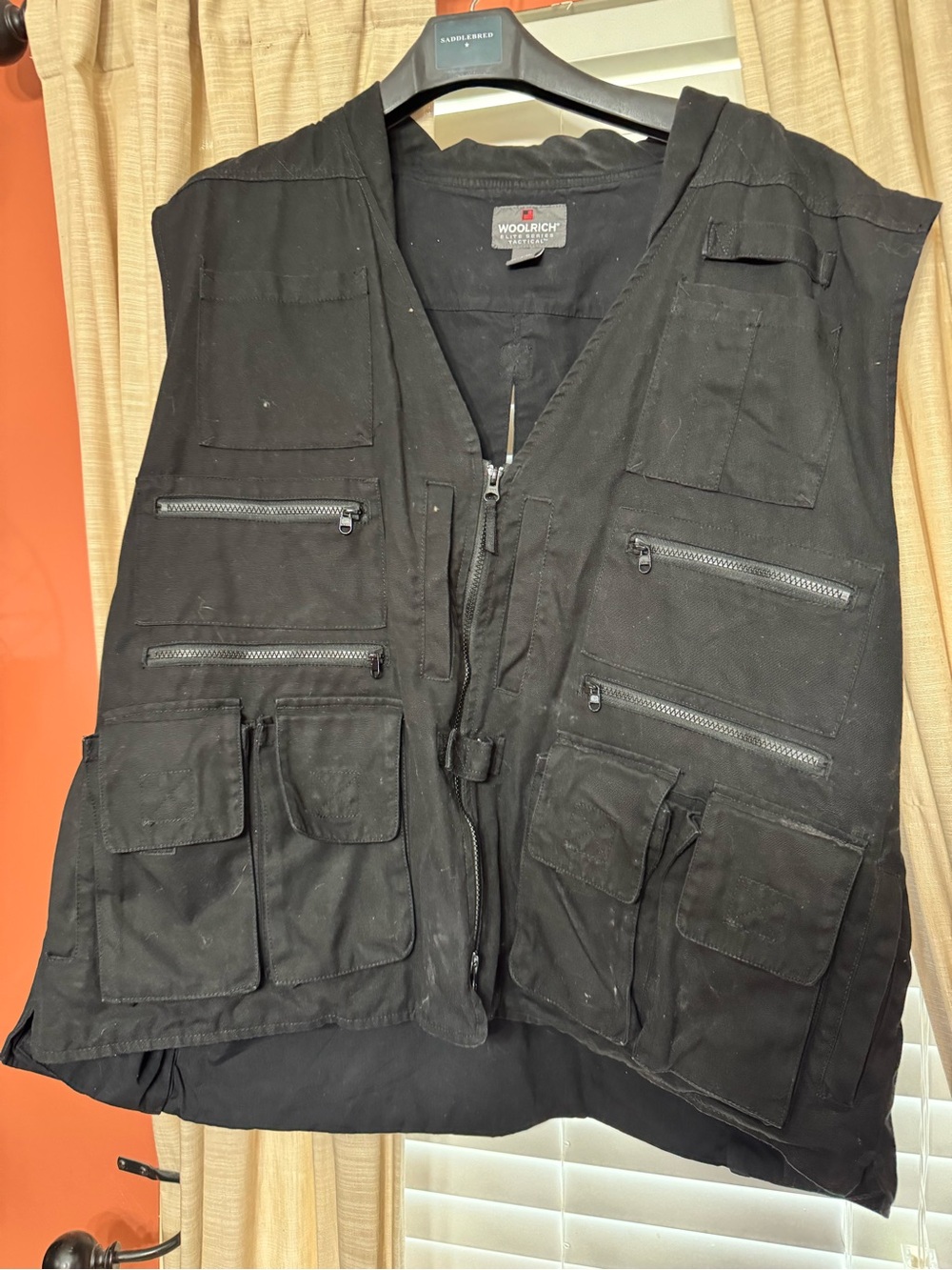 Woolrich Black Multi-Pocket Field Vest